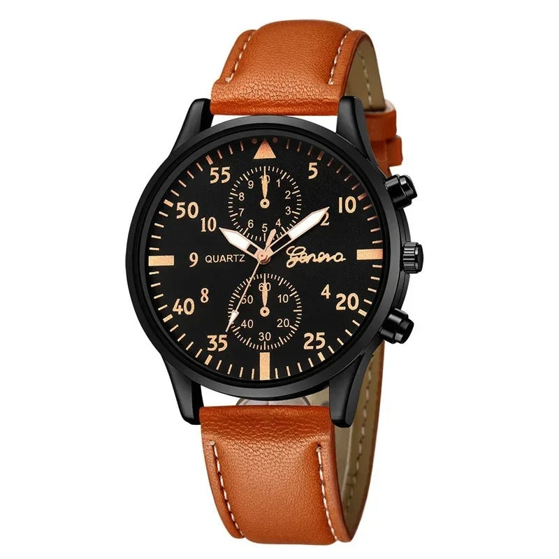 Stilren sportklocka för män på handleden, perfekt för både träning och vardag. Elegant armbandsur med modern teknik.