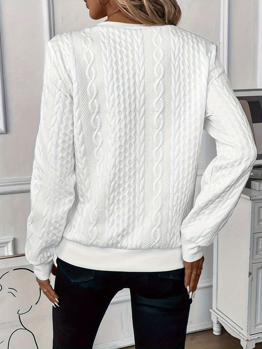 Bekväm och elegant stickad tröja med blixtlås för kvinnor. Mjuk känsla, perfekt för höstmode.