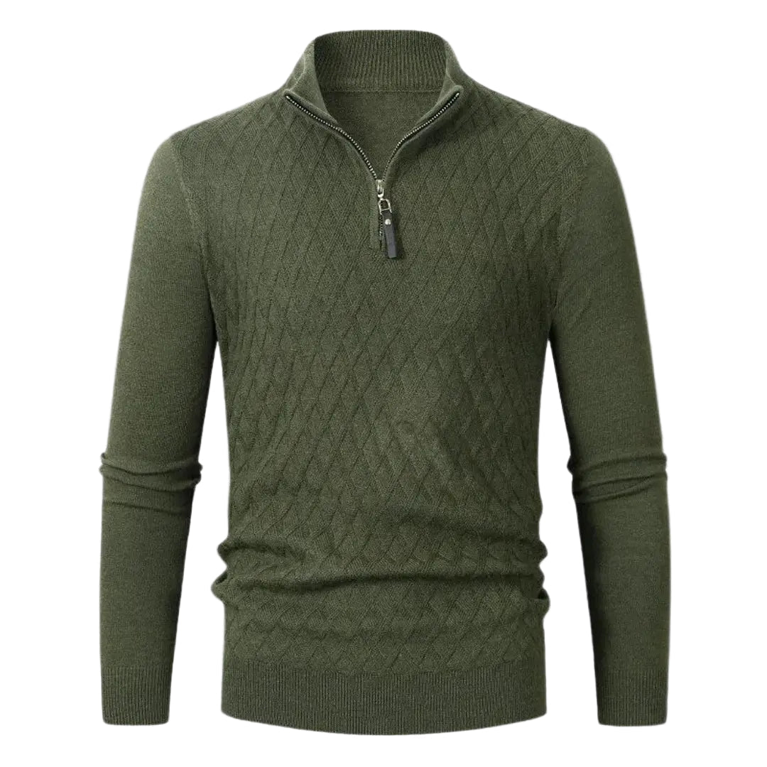 Stilfull stickad herrtröja, perfekt för vardag och smartcasual, i modern design.