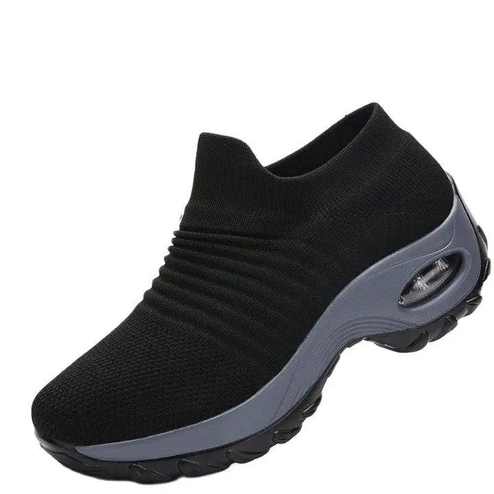 Vita plattformssneakers för kvinnor, trendiga vardagsskor med komfort och stil, perfekt för vår/sommar.