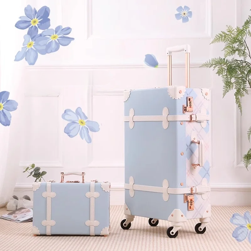 Retro resväskset 2-delat, staplat. Stilfullt hårdkantsbagage för all-year resor med vintagekänsla.