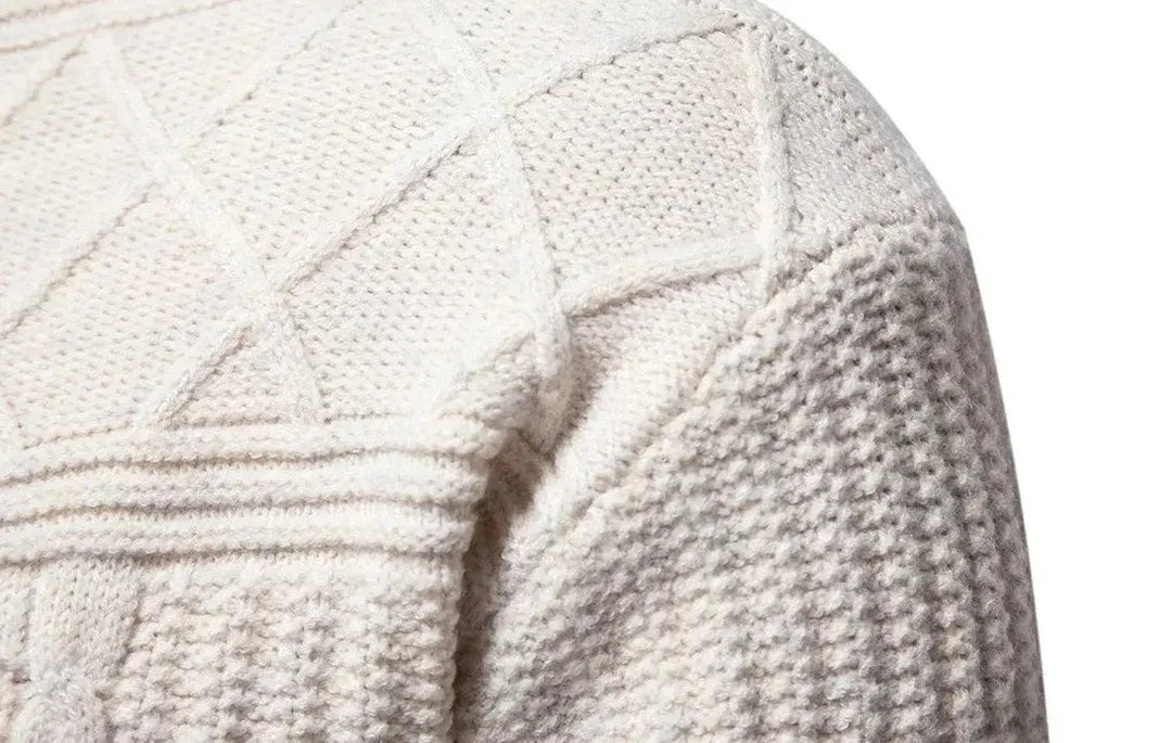Casual stilren herrtröja med crewneck och ribbdetaljer i neutral färg för alla tillfällen.