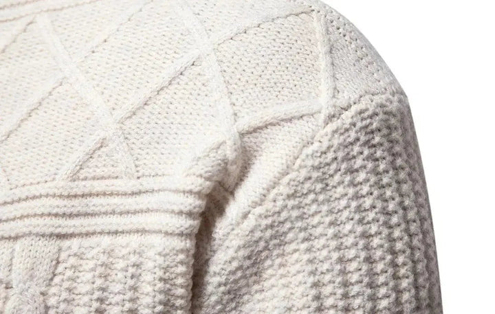 Casual stilren herrtröja med crewneck och ribbdetaljer i neutral färg för alla tillfällen.