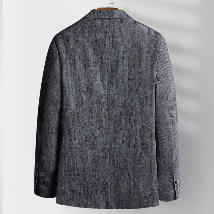Modern marinblå herr slim fit blazer, mångsidig för kontoret eller som vardagsblazer; ger en stilig look.