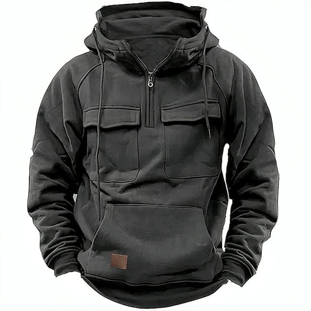 Stilren herrars vinterhuvtröja i mjukt tyg för maximal komfort. Perfekt varm hoodie för kalla dagar & casual mode.