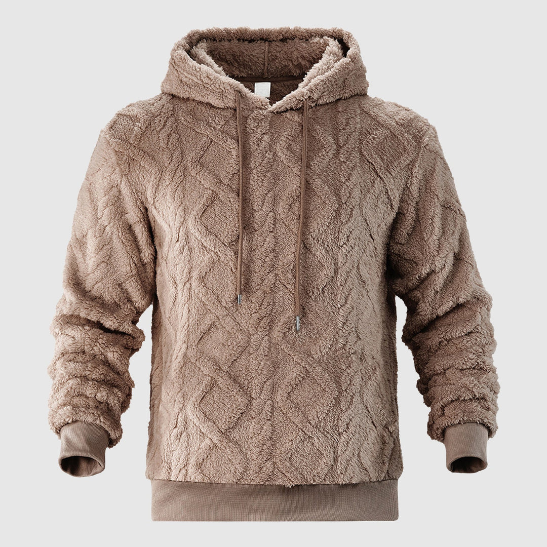 Modern herrhoodie med dragsko och stilren design. Mjuk och bekväm för både höst och vinter.