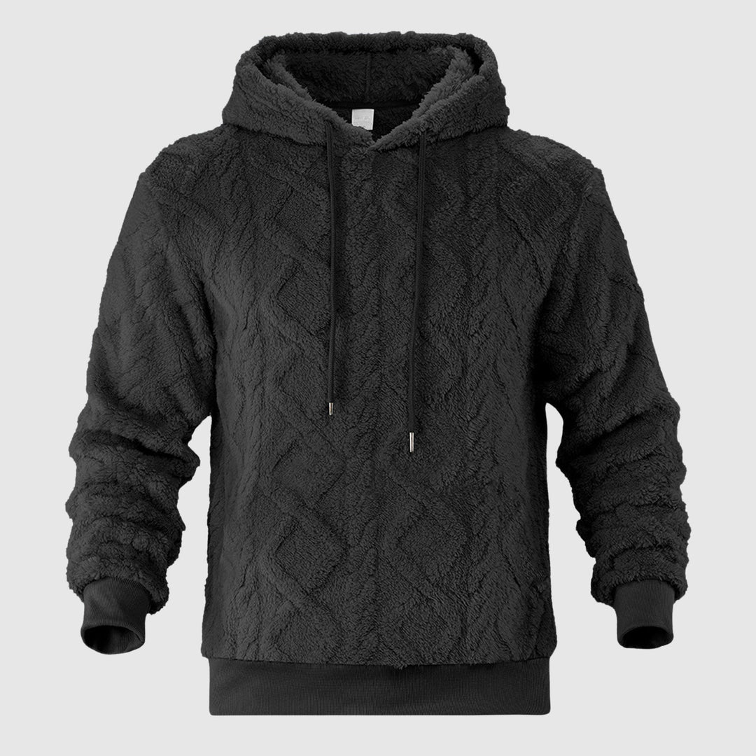 Elegant herrhoodie som passar utmärkt för avslappnad stil och vardagsbruk. Lyxig och varm för vintern.
