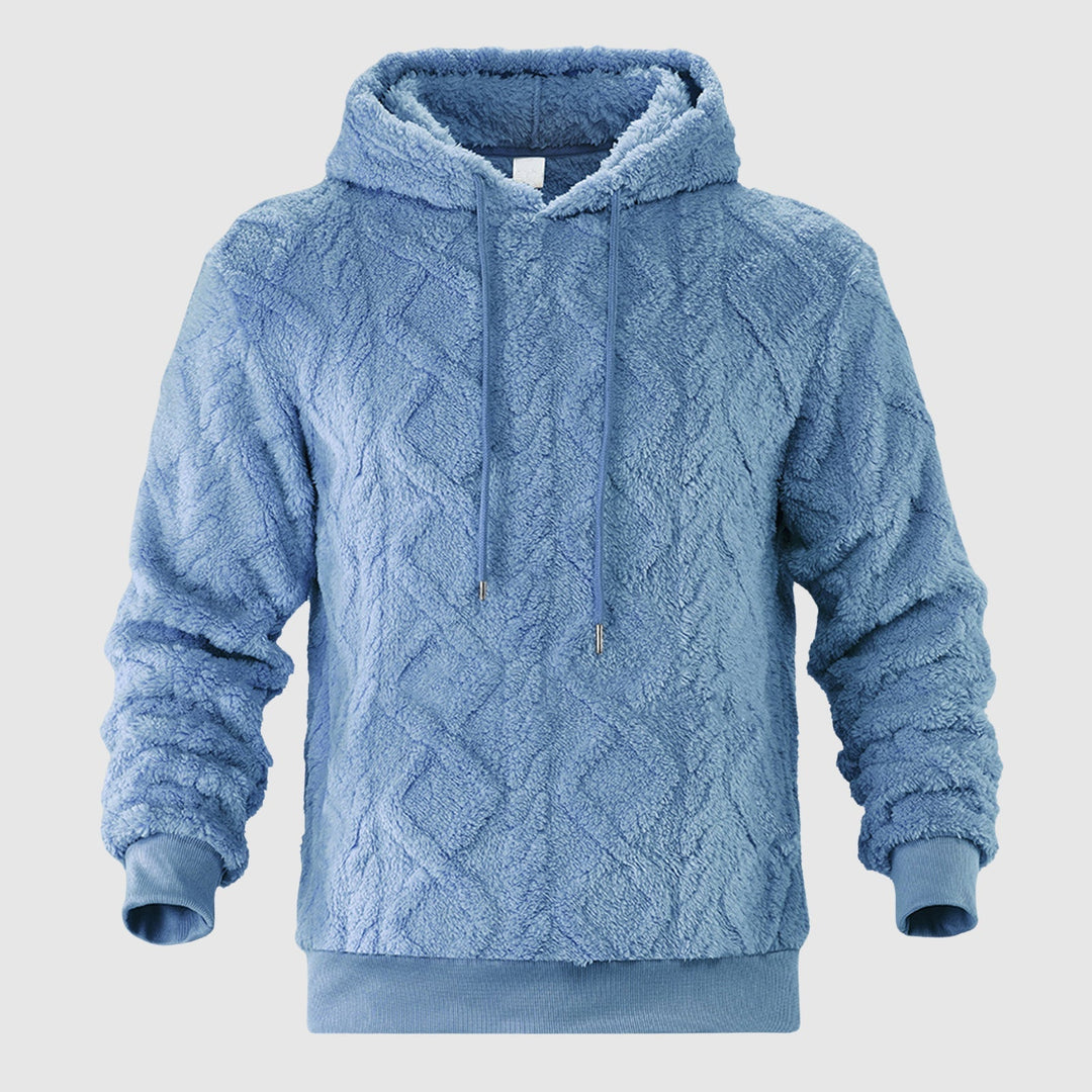 Bekväm och mjuk herrhoodie för höst- och vintermode. Erbjuder värme och lyxig komfort för vardagsbruk.