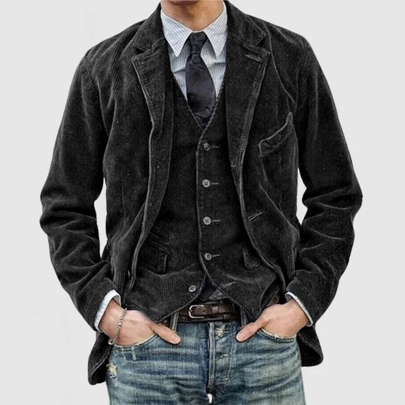 Stilren herrjacka för vår och höst. Klassisk design med mångsidiga detaljer, perfekt för casual stil.
