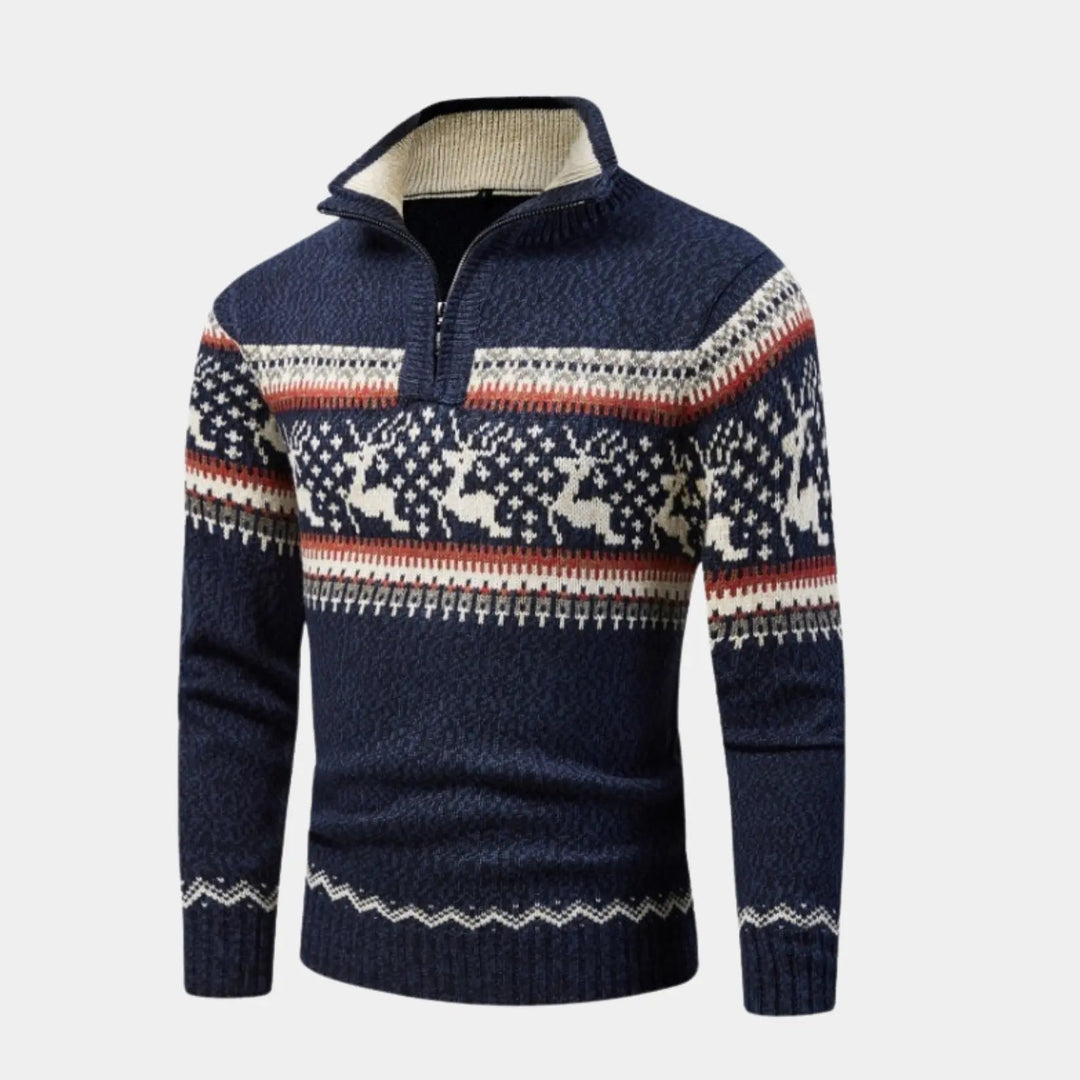 Bekväm zip-tröja för män. Mångsidig och minimalistisk, idealisk för casual vardagsstil och lager på lager.