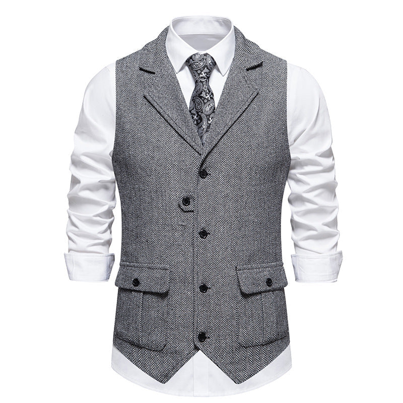 Herrväst för män som vill ha en elegant och smart casual stil på kontoret. Professionellt och modernt.