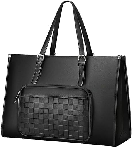 Elegant toteväska för arbete, isolerad för mat med separat laptopfack. Vattenavvisande design för damer.