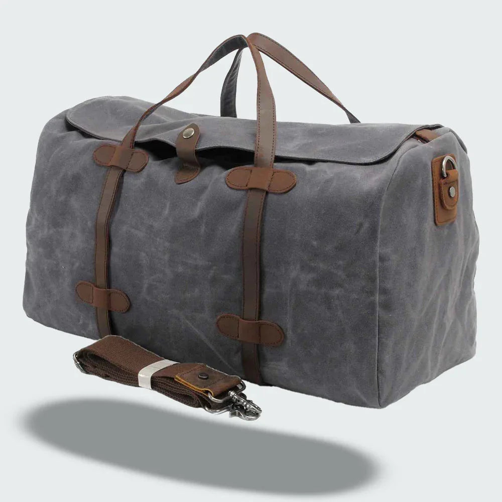 Kvinnors stilrena weekendväska i canvas, designad för bekväm packning & resor.