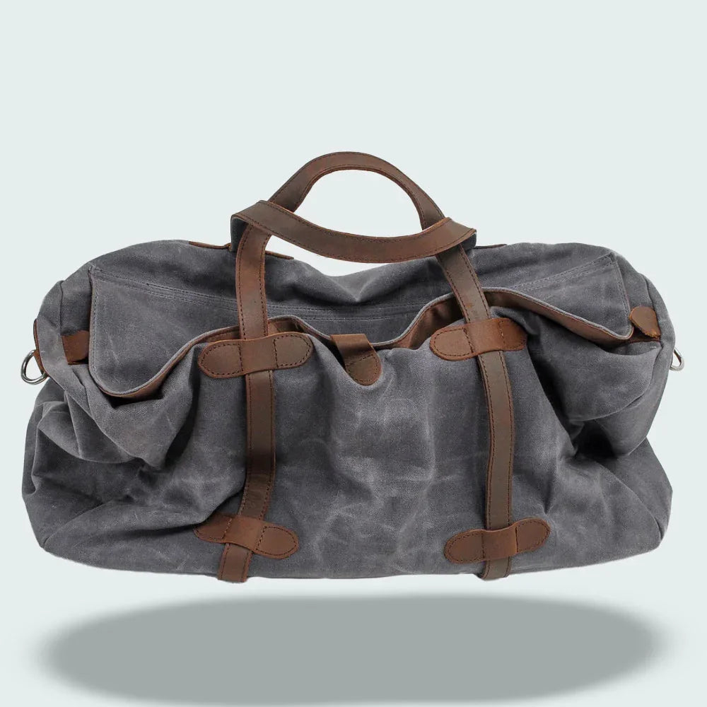 Lätt & tålig canvasväska, utmärkt som weekendväska eller för daglig packning. Kvinnors duffelväska.