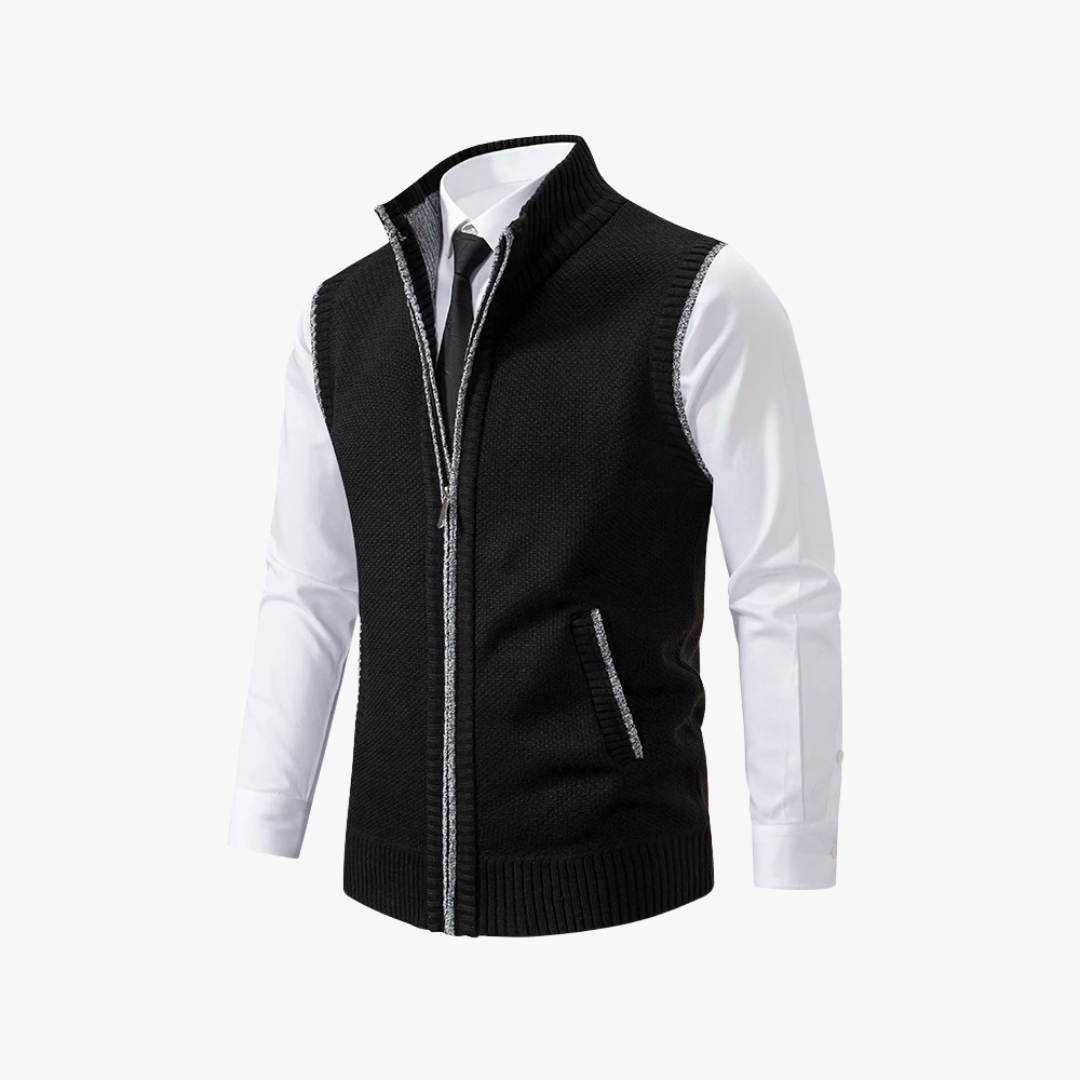 Stilren modern herrväst för lager-på-lager komfort. Perfekt för både formell och vardagslook.