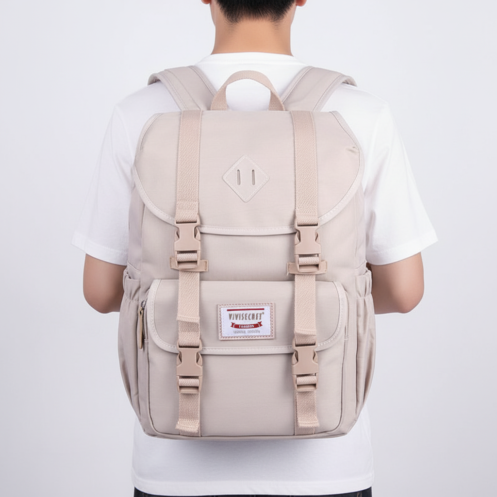 Praktisk multifunktionell ryggsäck för laptop, skola och resor. Vattentålig och bekväm design.