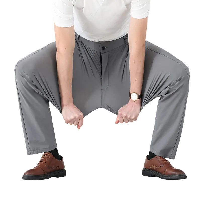 Stilrena herrbyxor med stretch, perfekt för optimal komfort och en modern vardagslook.