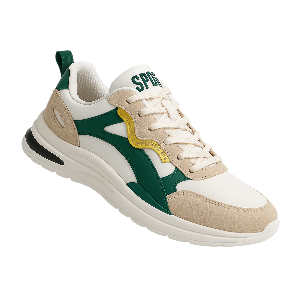 Stilrena "Smart Casual" herr sneakers med eleganta mockadetaljer för bekväm vardag och fritid.