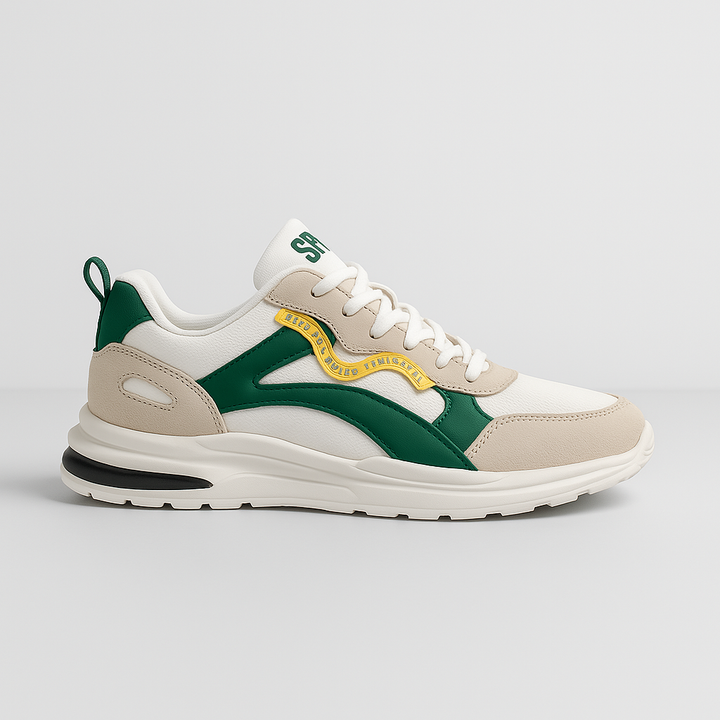Moderna herr sneakers med stilrena mockadetaljer, andningsbara och slitstark gummisula.