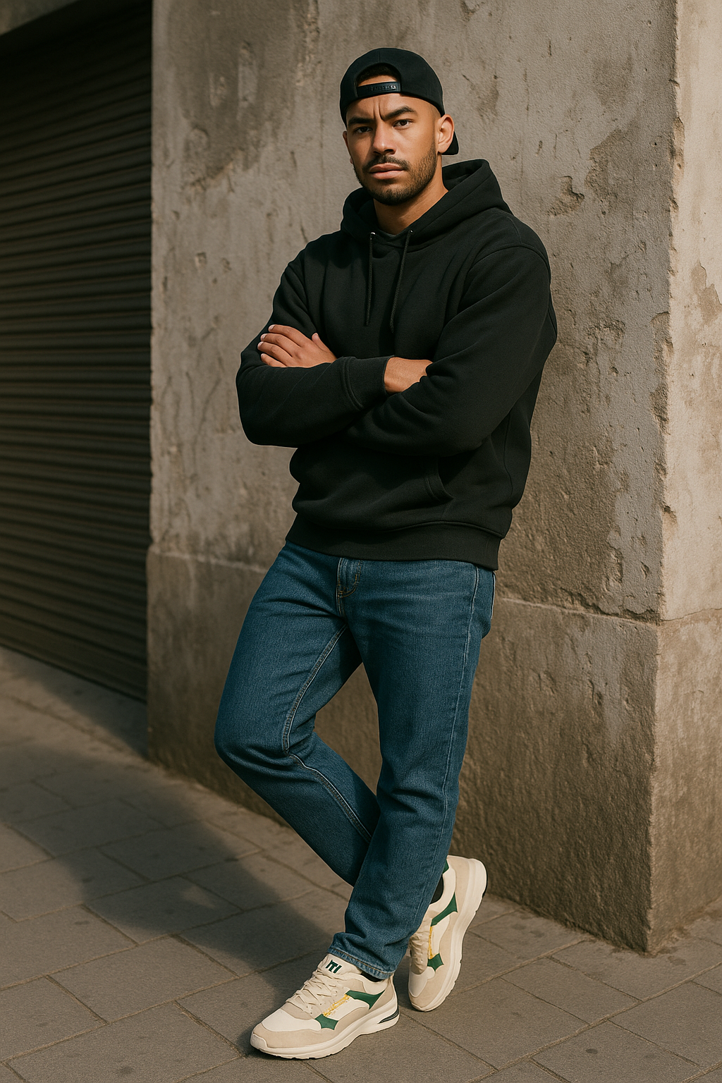 Närbild på stilrena herr sneakers "Smart Casual" med eleganta mockadetaljer och bekväm gummisula.