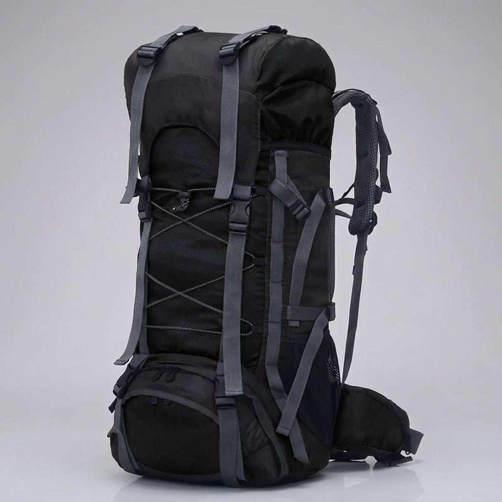 Äventyrsryggsäck 60 liter, robust och vattentålig. Perfekt för vandring, camping och resa i friluftsliv.