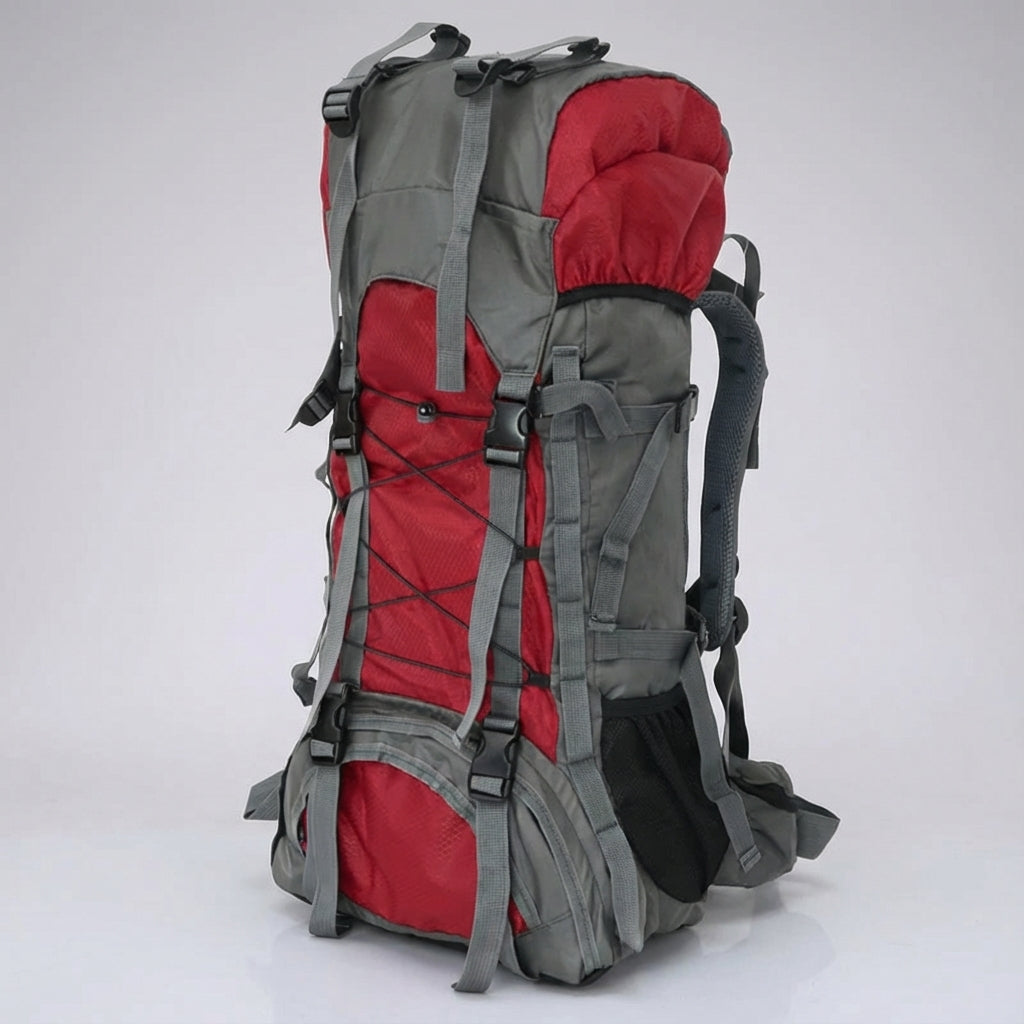Unisex vandringsryggsäck 60 liter, bekväm och rymlig. Perfekt för alla friluftsäventyr och resor.