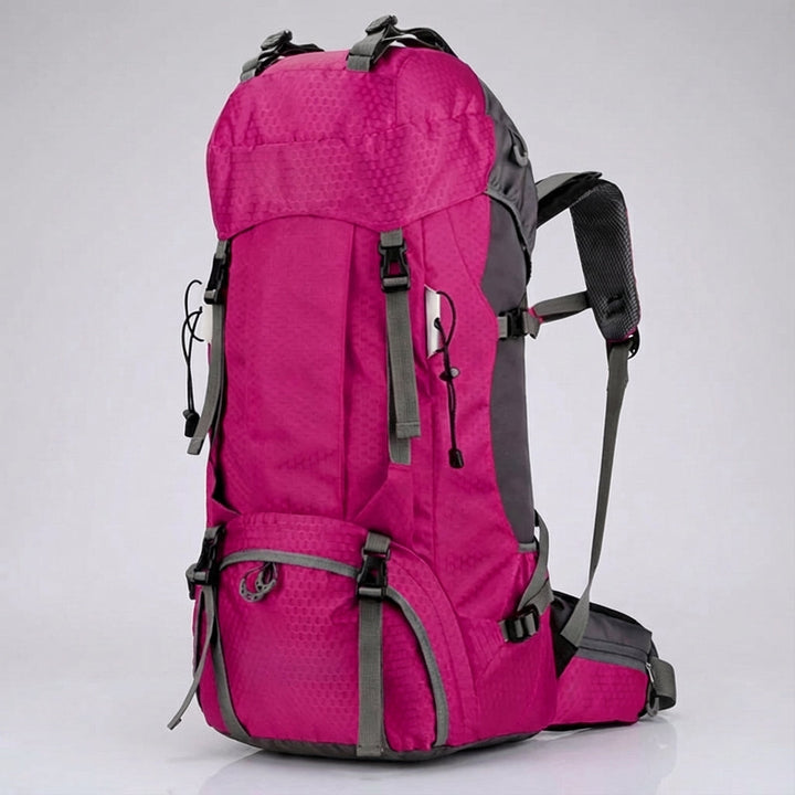 Stor 60 liter trekkingryggsäck för friluftsliv. Hållbar unisex packning för vandring och outdoor-aktiviteter.