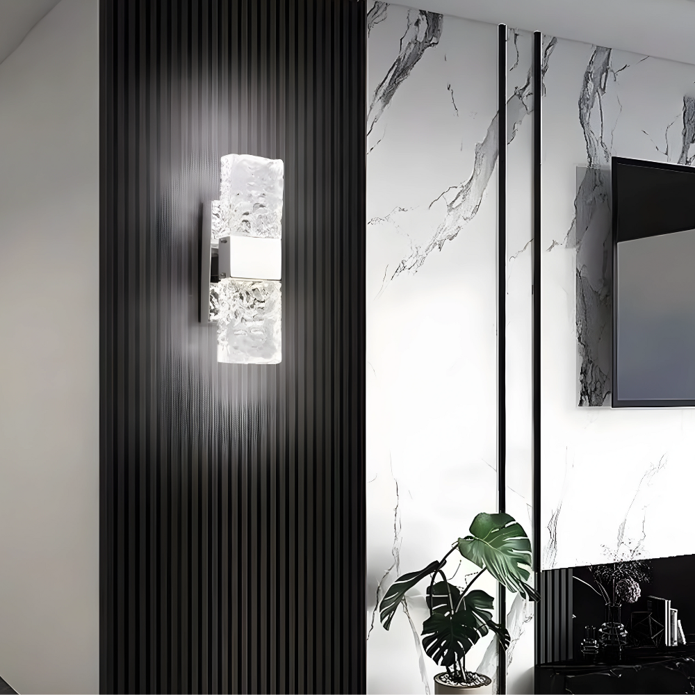 Lyxig kristall LED-vägglampa, modern heminredning som förhöjer elegansen i vardagsrummet eller sovrummet.