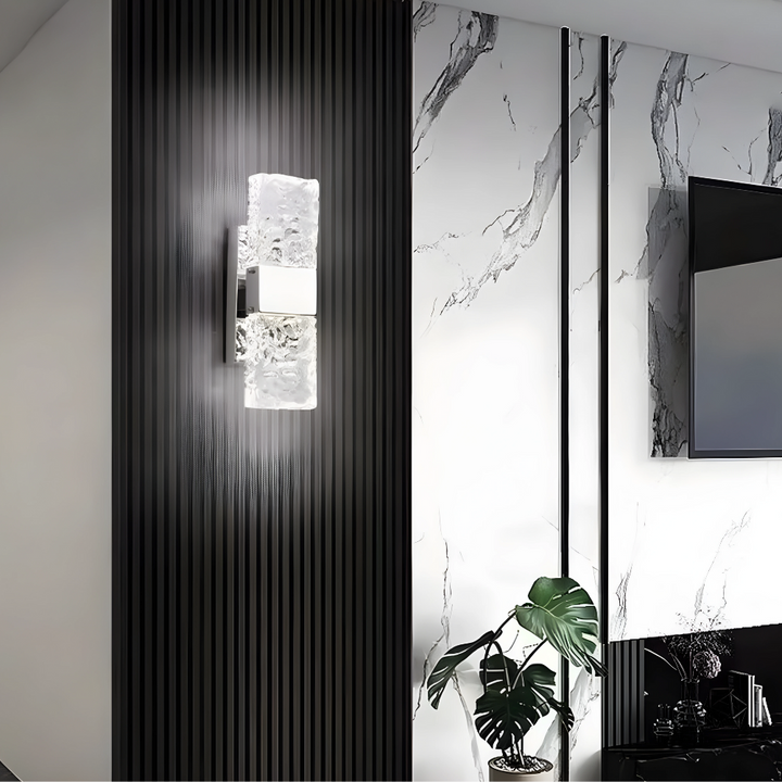 Lyxig kristall LED-vägglampa, modern heminredning som förhöjer elegansen i vardagsrummet eller sovrummet.
