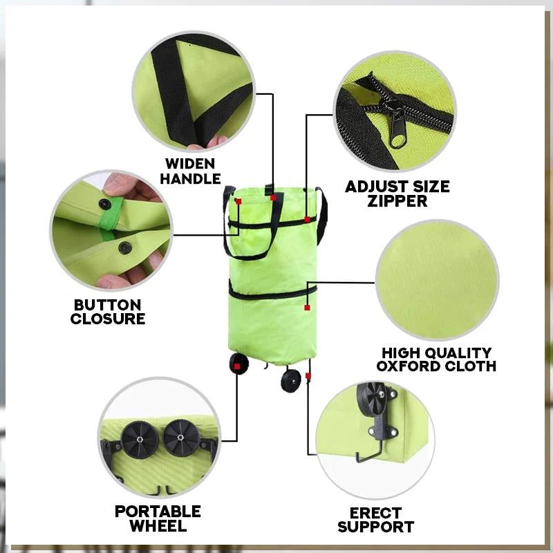 Praktisk unisex shoppingväska med hjul. CarryFlex 2-i-1 väska, perfekt present för smidiga inköp året runt.