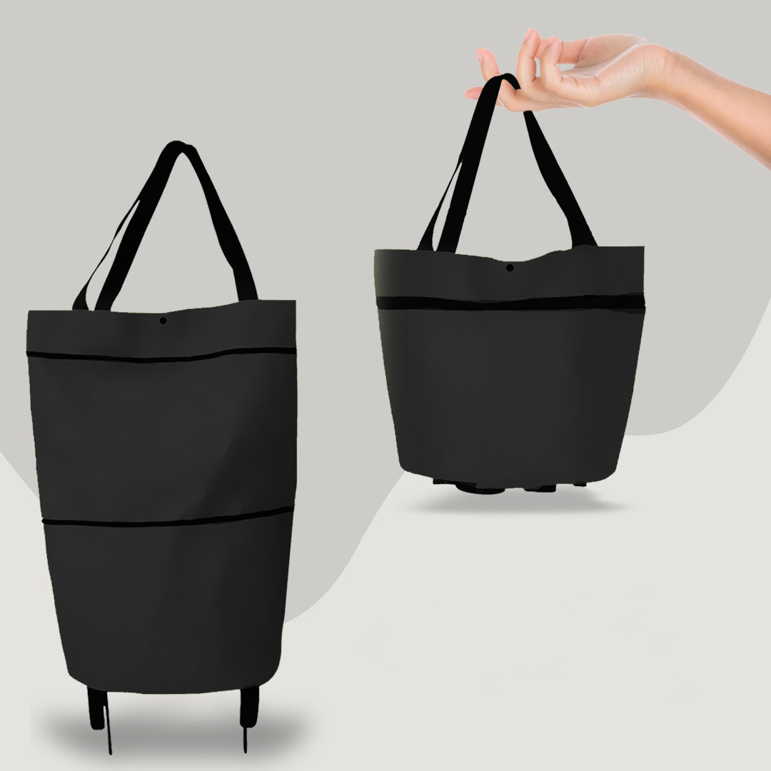 Mångsidig CarryFlex shoppingväska. 2-i-1 vagn med hjul för enkel transport av matvaror & andra varor.