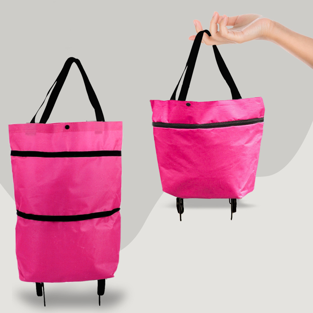 Praktisk CarryFlex shoppingväska. Hopfällbar väska med hjul som förenklar tunga matinköp & transport.