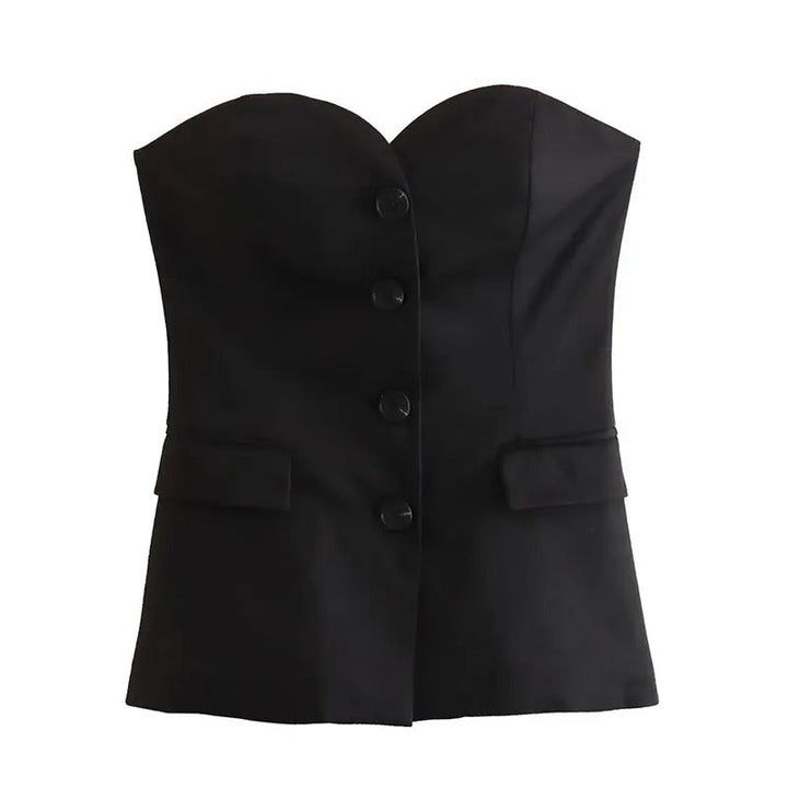 Beiga eleganta byxor från tvådelat damset. Perfekta byxor för en somrig och stilren look.