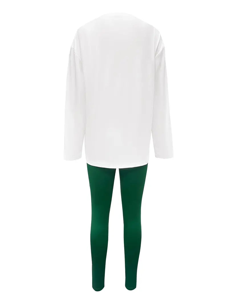 Mångsidig dam långärmad t-shirt, idealisk som bekvämt lagerplagg för olika tillfällen.
