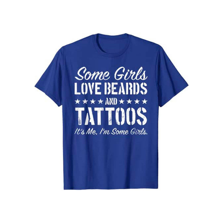 Visa din personlighet med denna unika damtshirt: "Älskar Skägg & Tatueringar". Mode som sticker ut.