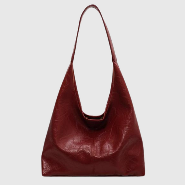 Krämvit elegant damväska, rymlig vardagsväska. Snygg modeaccessoar som axelväska.