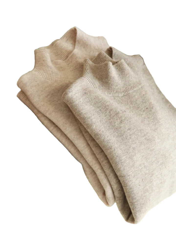 Behaglig varm dam turtleneck tröja, långärmad för kalla höst- & vinterdagar. Stilren komfort.