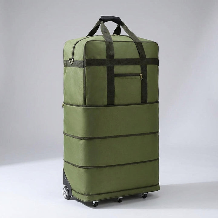 Expanderbar och fällbar resväska för flexibel packning, perfekt som handbagage eller weekendväska.