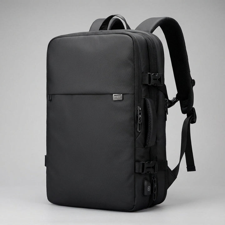 Safepackr laptopryggsäck med vattentäta fack för säker förvaring, idealisk som handbagage.