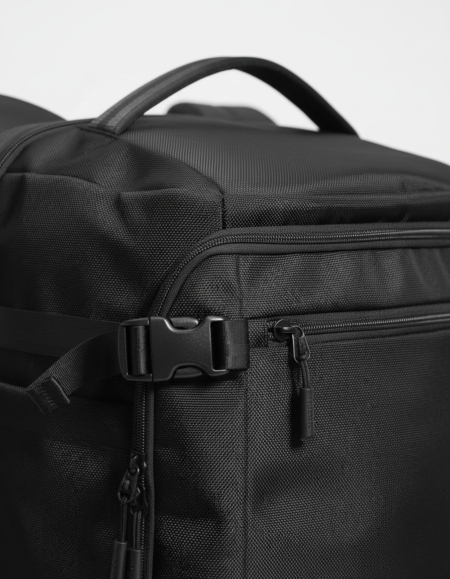 Mångsidig svart ryggsäck med laptopfack för jobb och resor. Organisationsväska & arbetsväska.