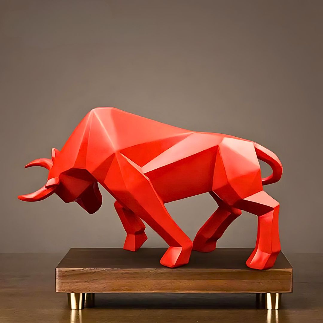 Vit geometrisk designskulptur. Unikt konstverk som abstrakt dekoration för hem eller kontor, perfekt present.