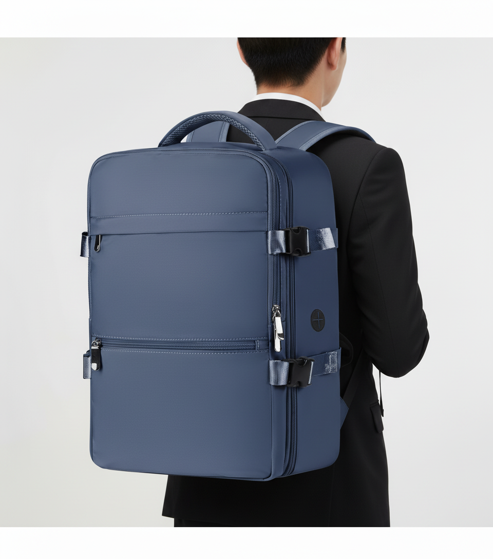 Unisex ryggsäck för smart organisering, idealisk som handbagage och med plats för laptop och mer.