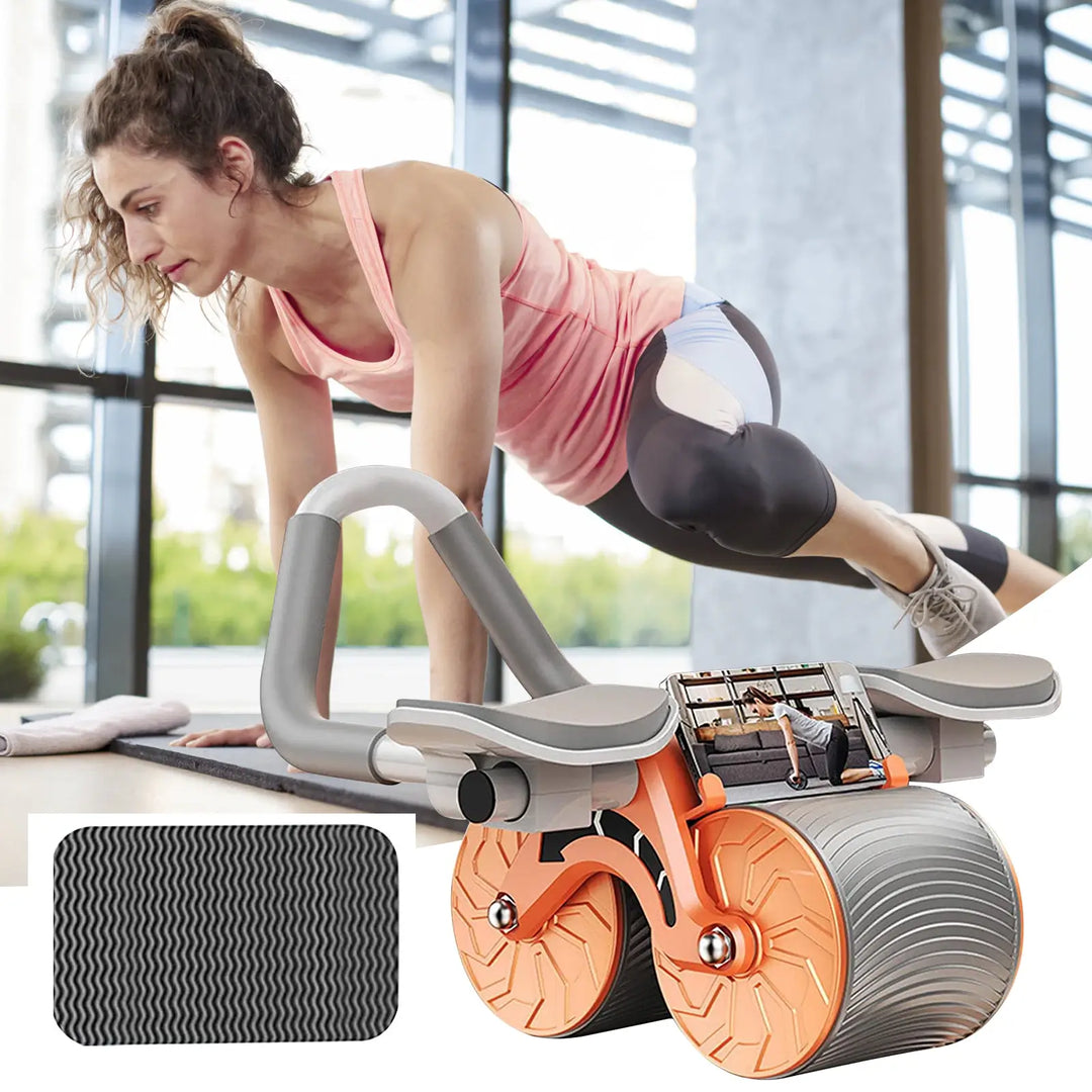 Slitstarkt maghjul i modern design för effektiv coreträning. Optimal för fitness och hemmabruk.