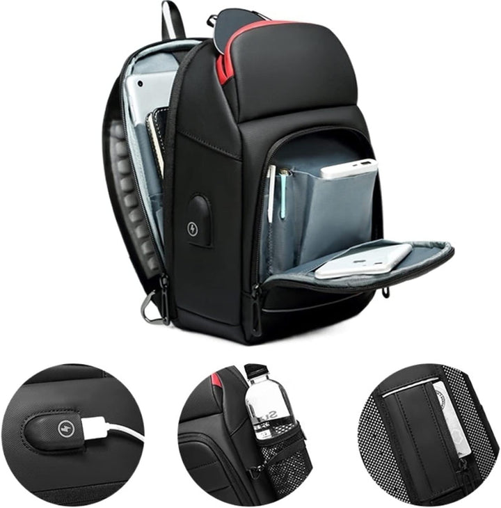 Snygg bröstväska för män. Modern herrmode accessoar, funktionell slingväska som kompletterar din stil.