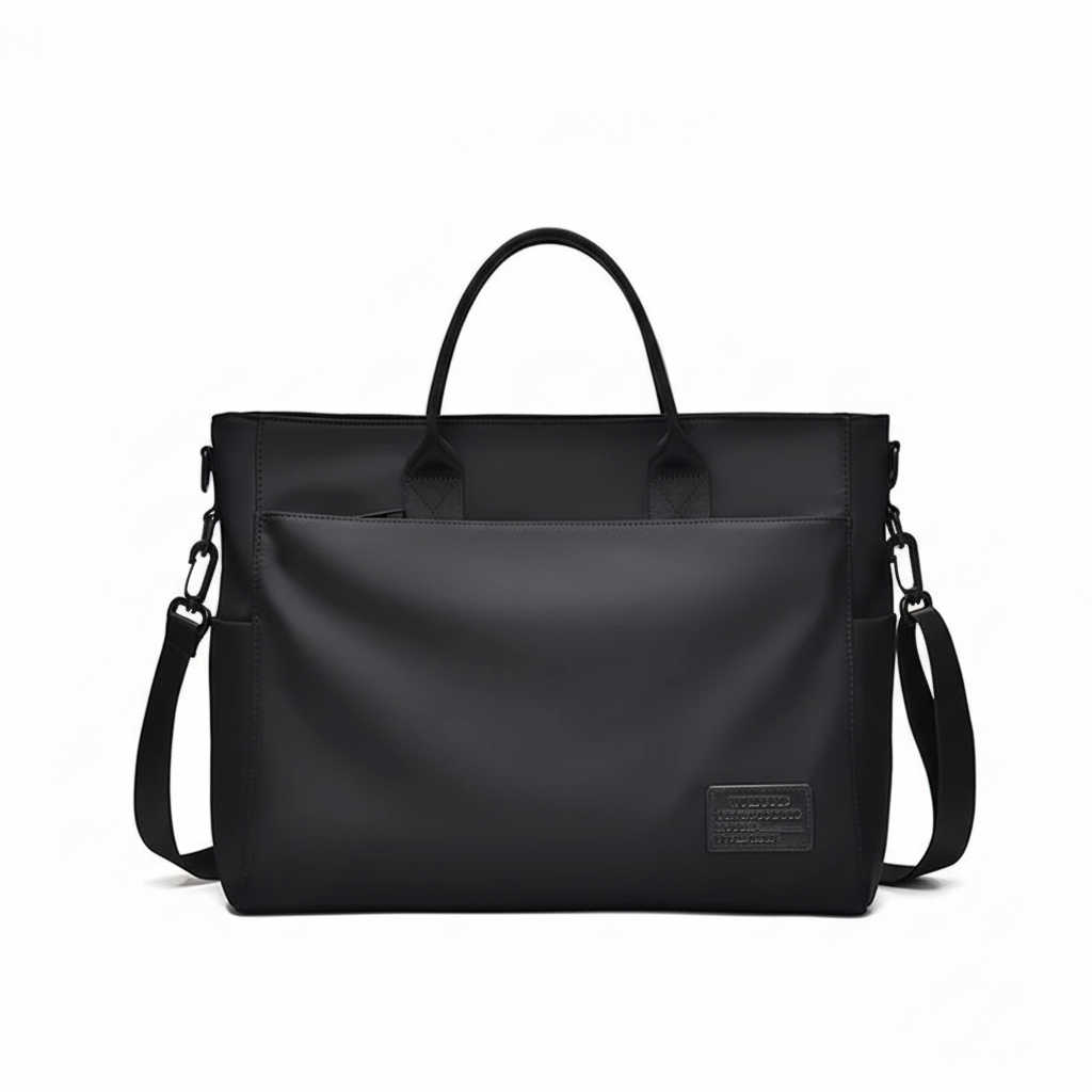 Rymlig KangarooBag laptopväska i svart, stilren design, optimal för jobb, skola och resor.