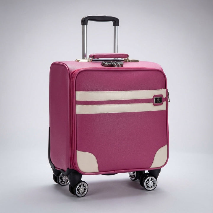 Brun SpinCabin resväska, kompakt weekendresa handbagage med spinnerhjul för smidig transport på resan.