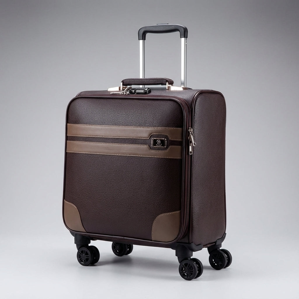 Kompakt SpinCabin resväska med smidiga spinnerhjul, ett lättviktigt och rymligt handbagage för flyg och tåg.