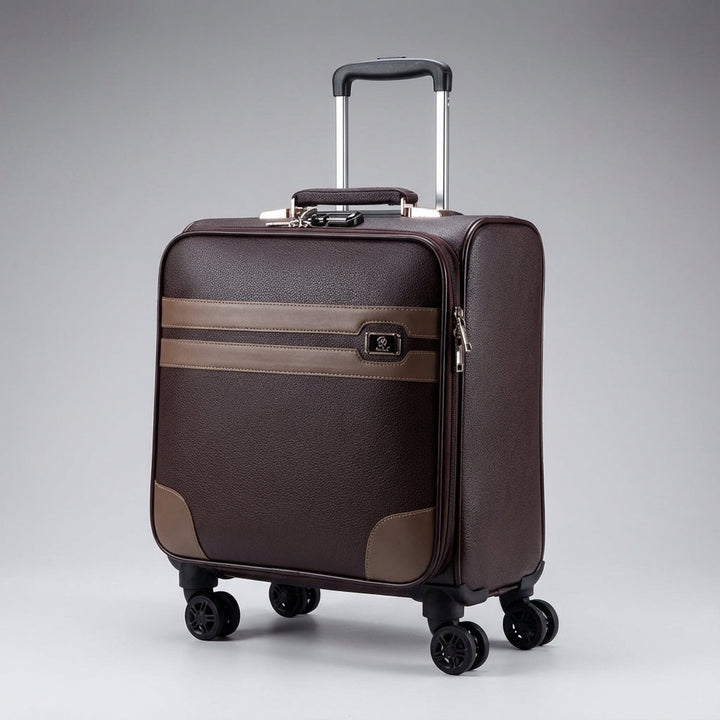 Kompakt SpinCabin resväska med smidiga spinnerhjul, ett lättviktigt och rymligt handbagage för flyg och tåg.