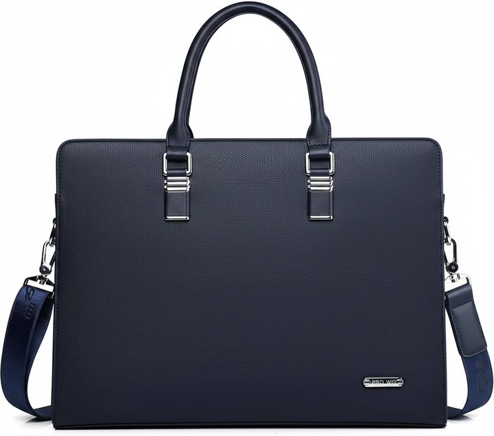 LuxuryCarry: Kvalitativ businessväska i brunt läder. Idealisk som laptopväska för resande proffs med stil.