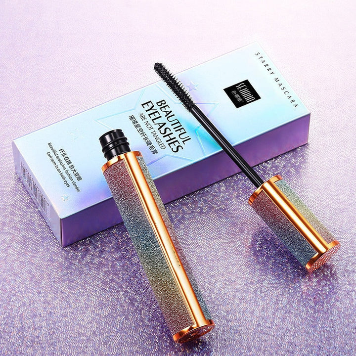 Svart, vattenfast Stjärnhimmel Mascara för långa, volymgivande och fylliga unisex ögonfransar.